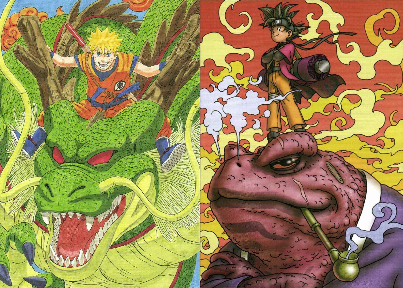 Naruto and Goku Trade Places in Epic Art From Series’ Creators