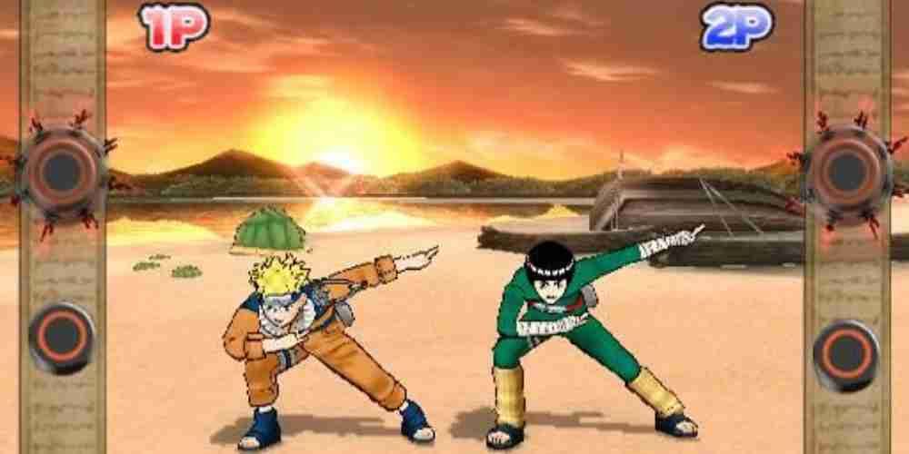 Naruto and Rock Lee move in Naruto Ninja Storm 3.