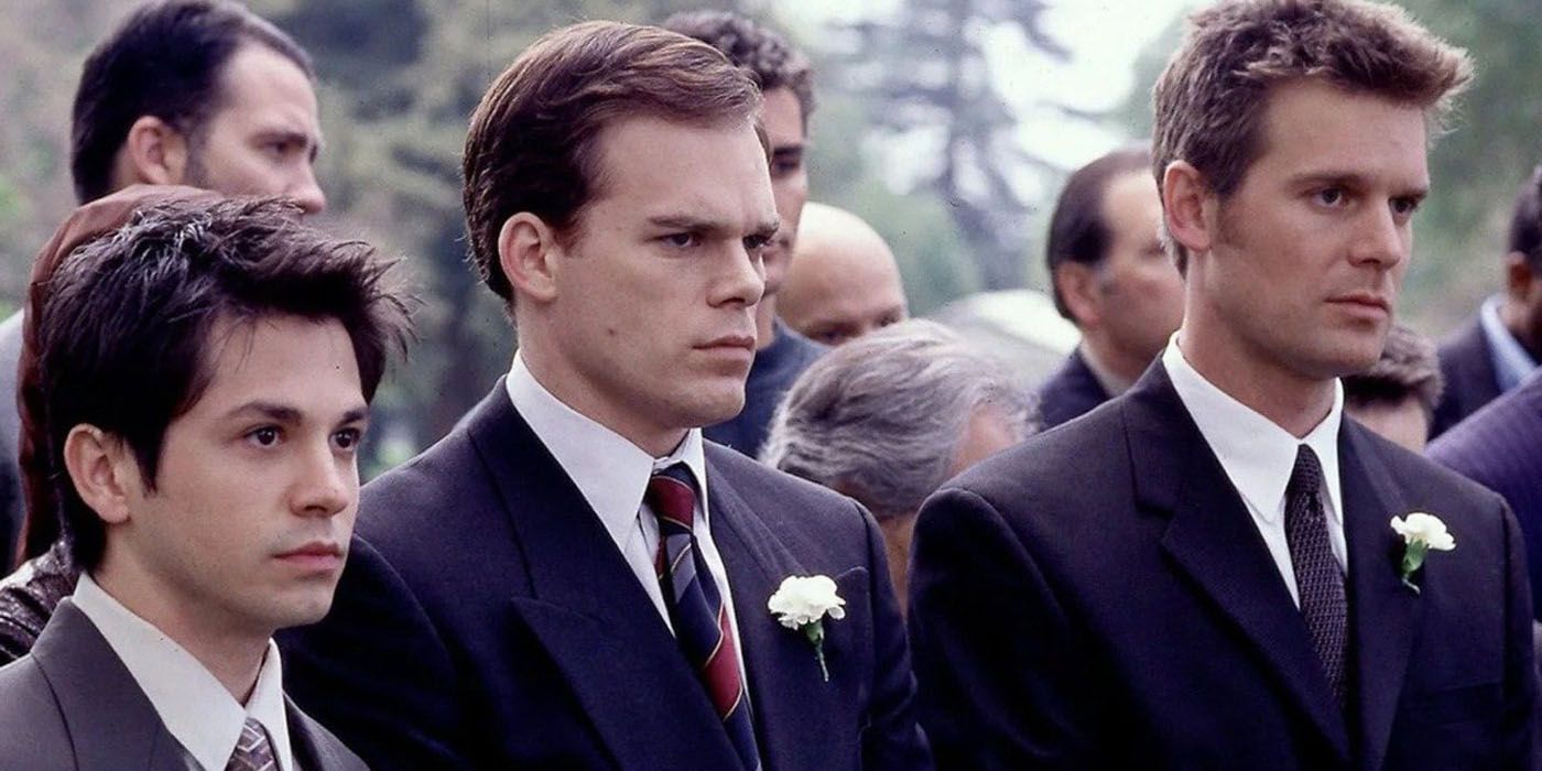 Nate and David at a funeral in Six Feet Under.