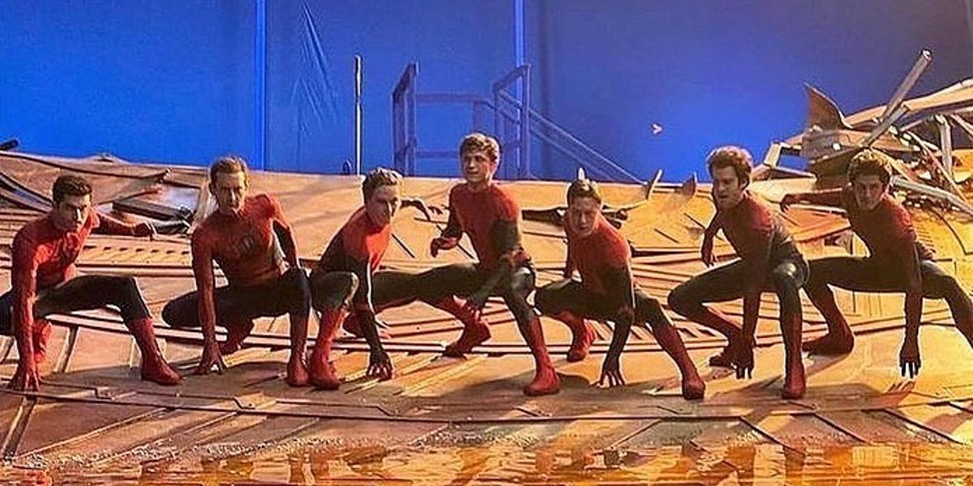 No Way Home Spider-Man Actors Stunt Doubles BTS Image