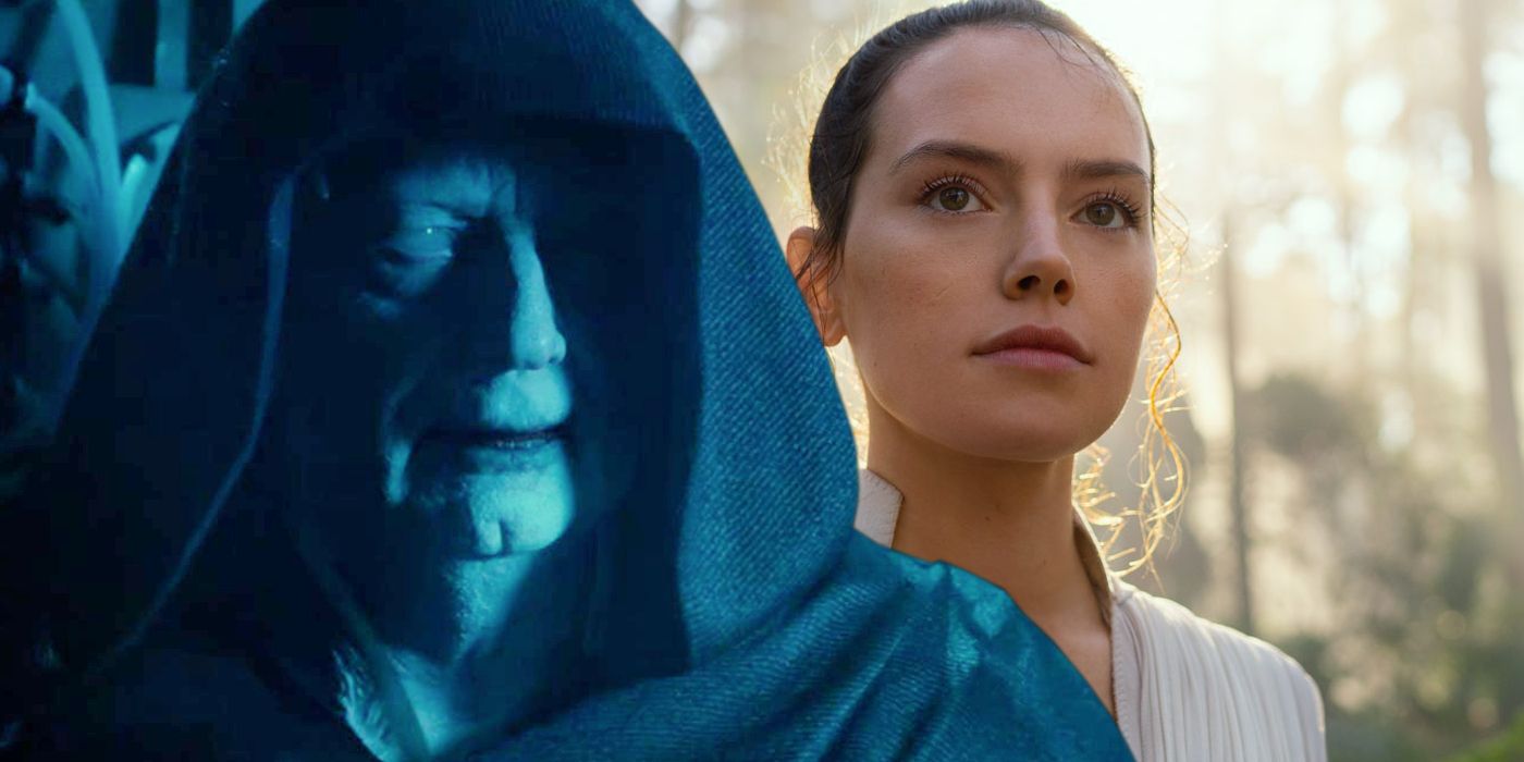 Palpatine and Rey in Star Wars The Rise of Skywalker