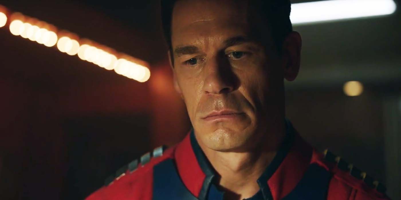 John Cena as Peacemaker looking concerned