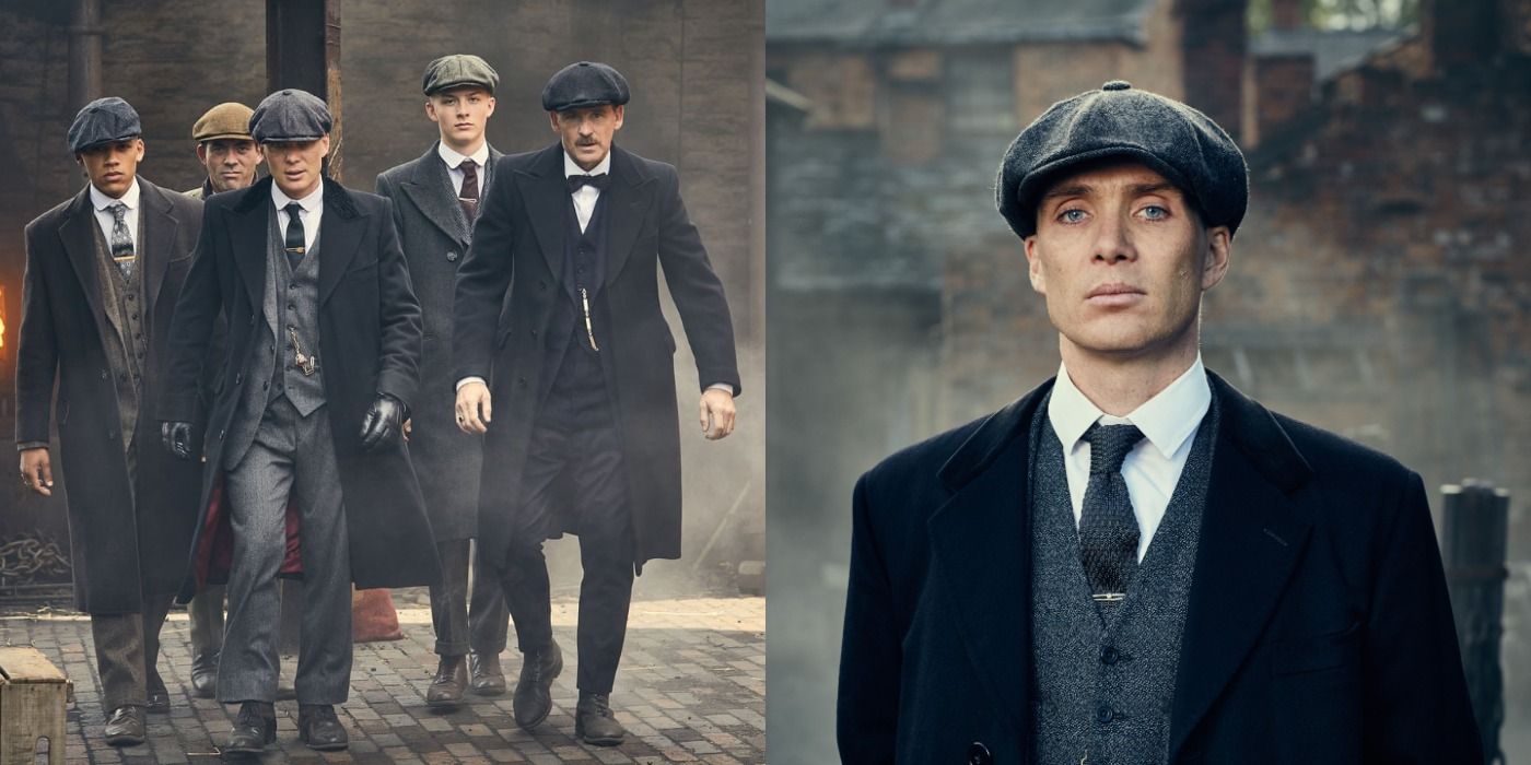Split image of Peaky Blinders And Tommy Shelby