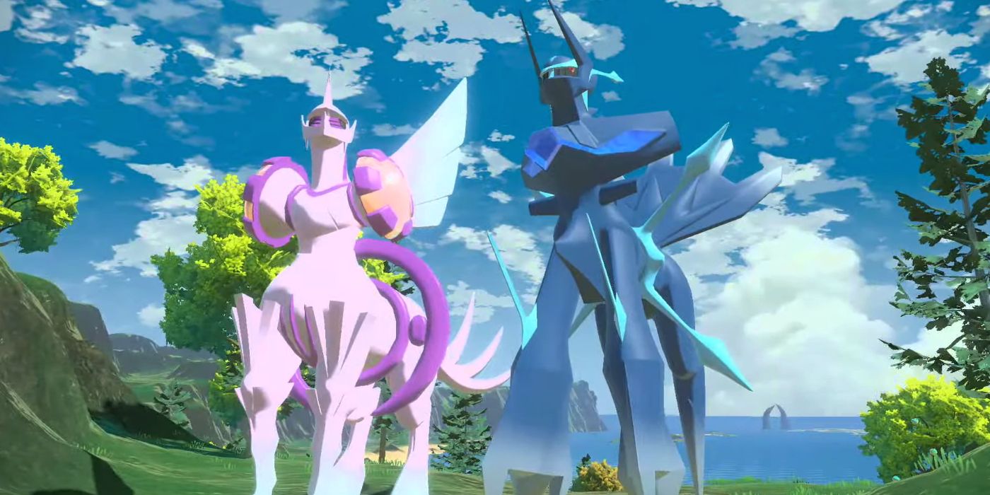 Shiny Dialga, Palkia, and Giratina Meet Origin Dialga [Pokémon Legends:  Arceus] 