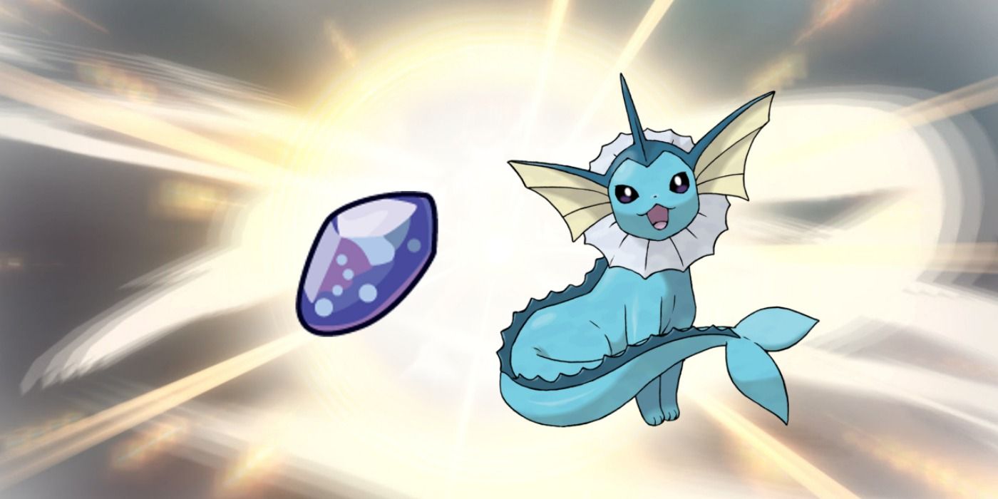 Vaporeon is a water type that Eevee can evolve into by using a Waterstone…