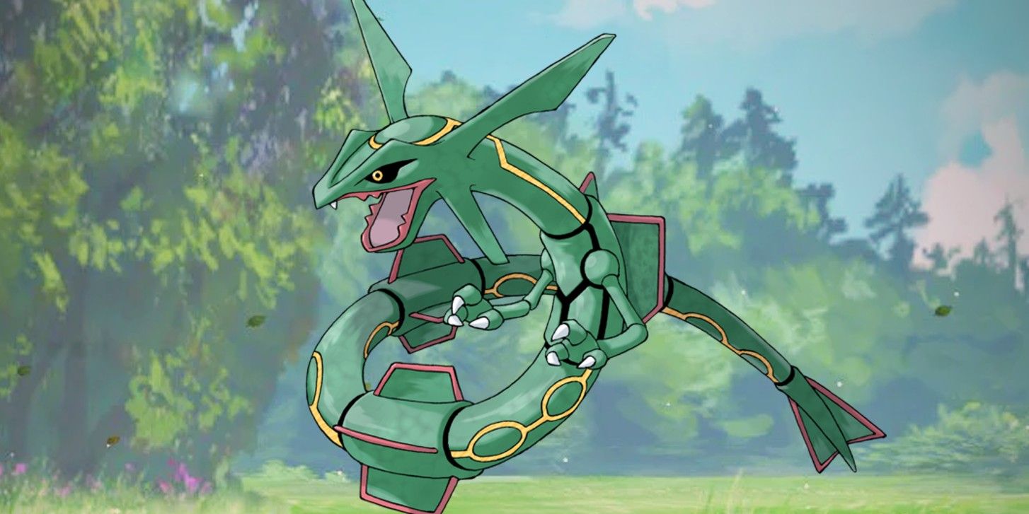 A 3D model of Rayquaza from Pokemon