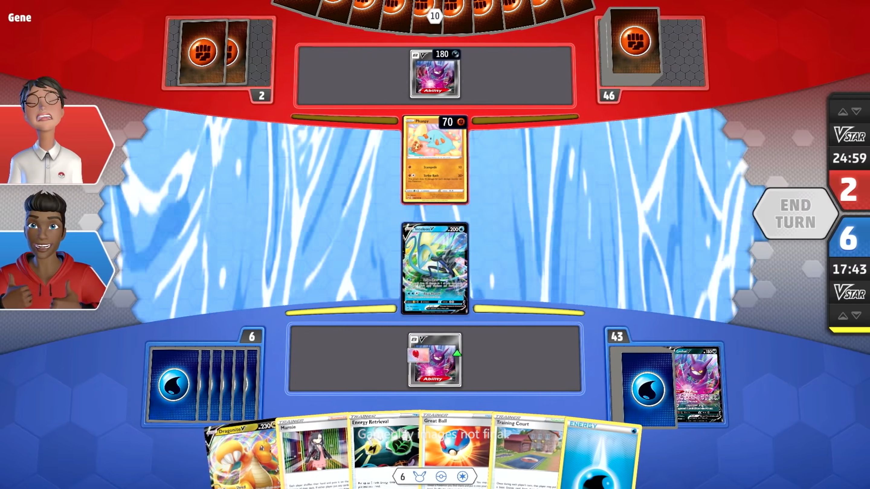 Pokemon TCG Live Gameplay Screenshot Inteleon V Crobat V