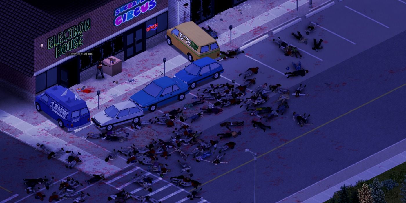 Project Zomboid Defensive Cars Storfront Zombies 