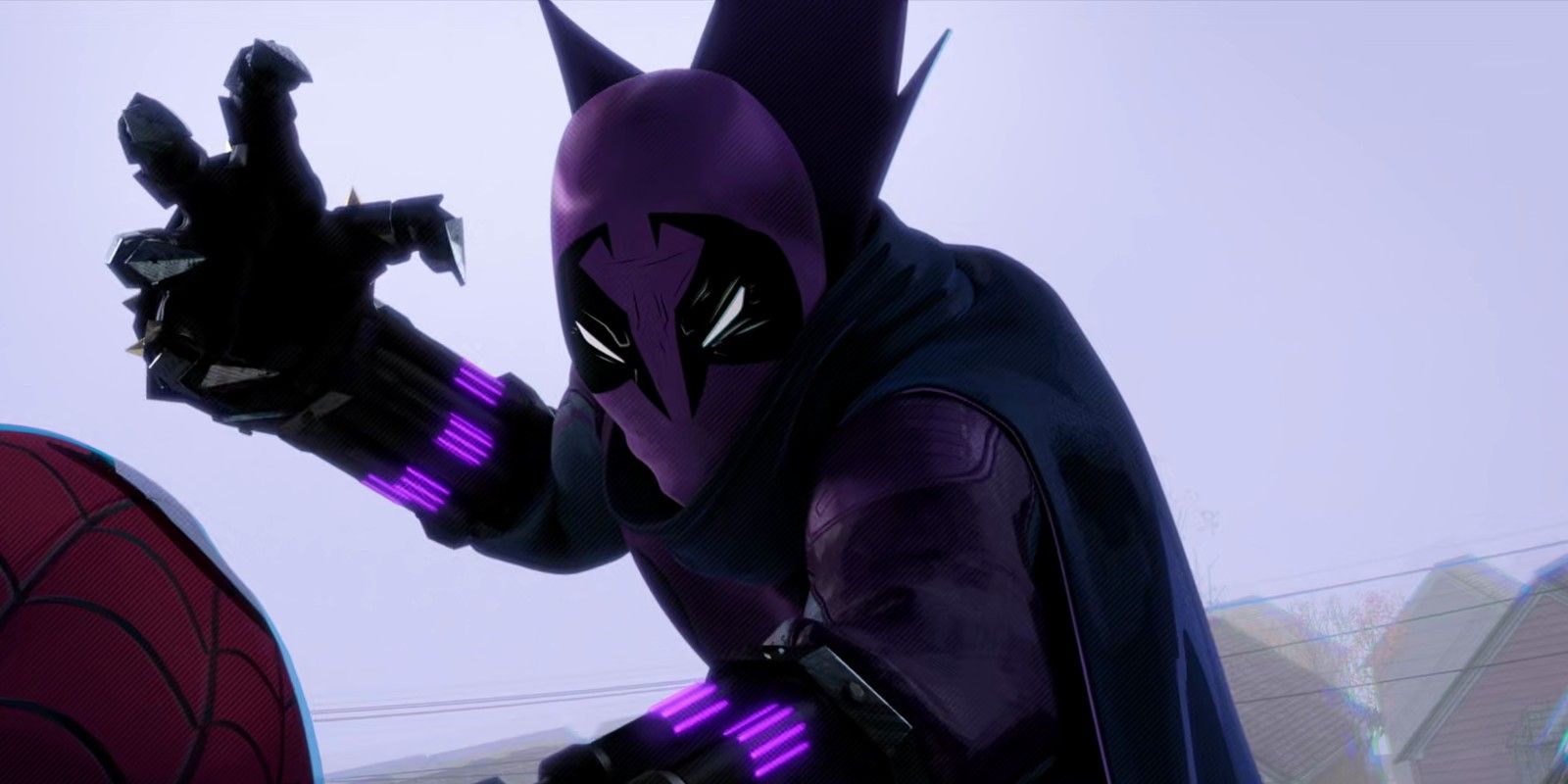 Prowler with his claws ready in Spider-Man: Into the Spider-Verse 