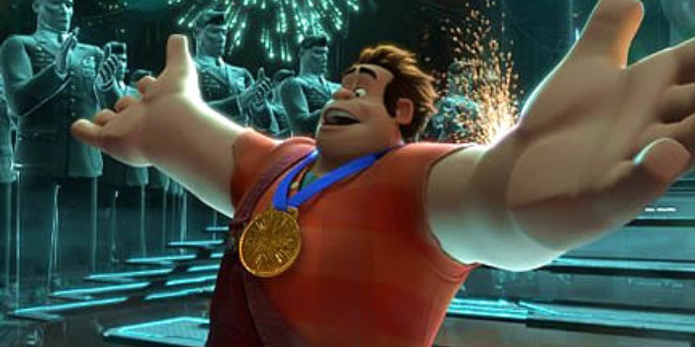 Ralph wearing a medal in Wreck-It Ralph.