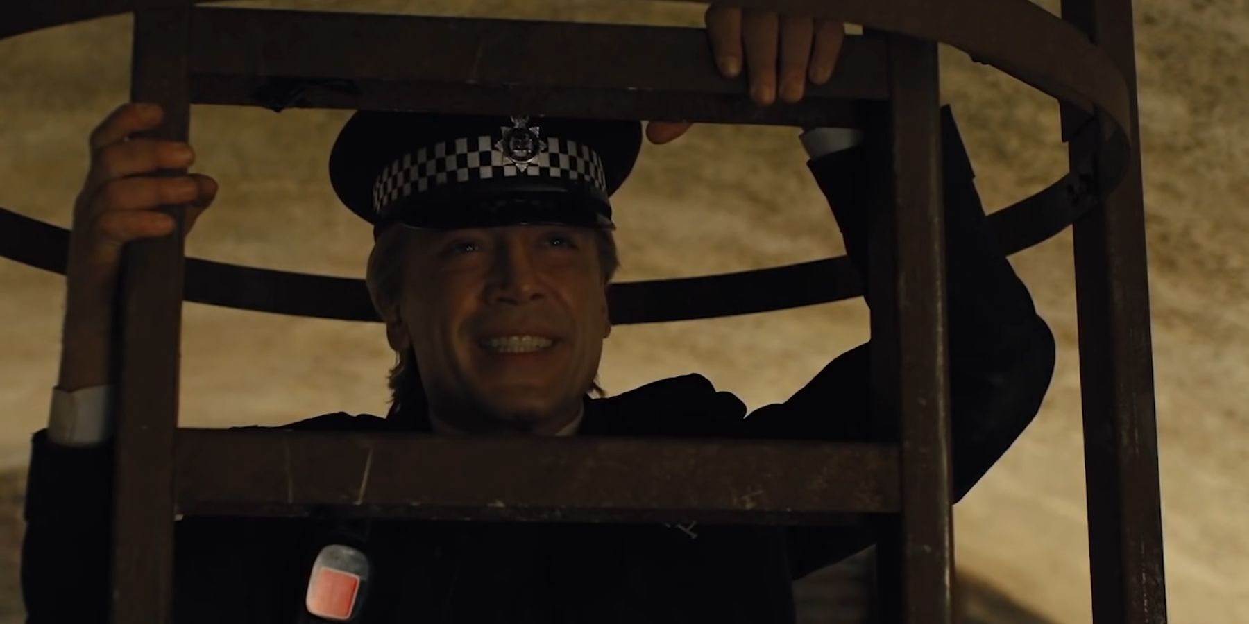 Raoul Silva disguised as a London police officer in Skyfall