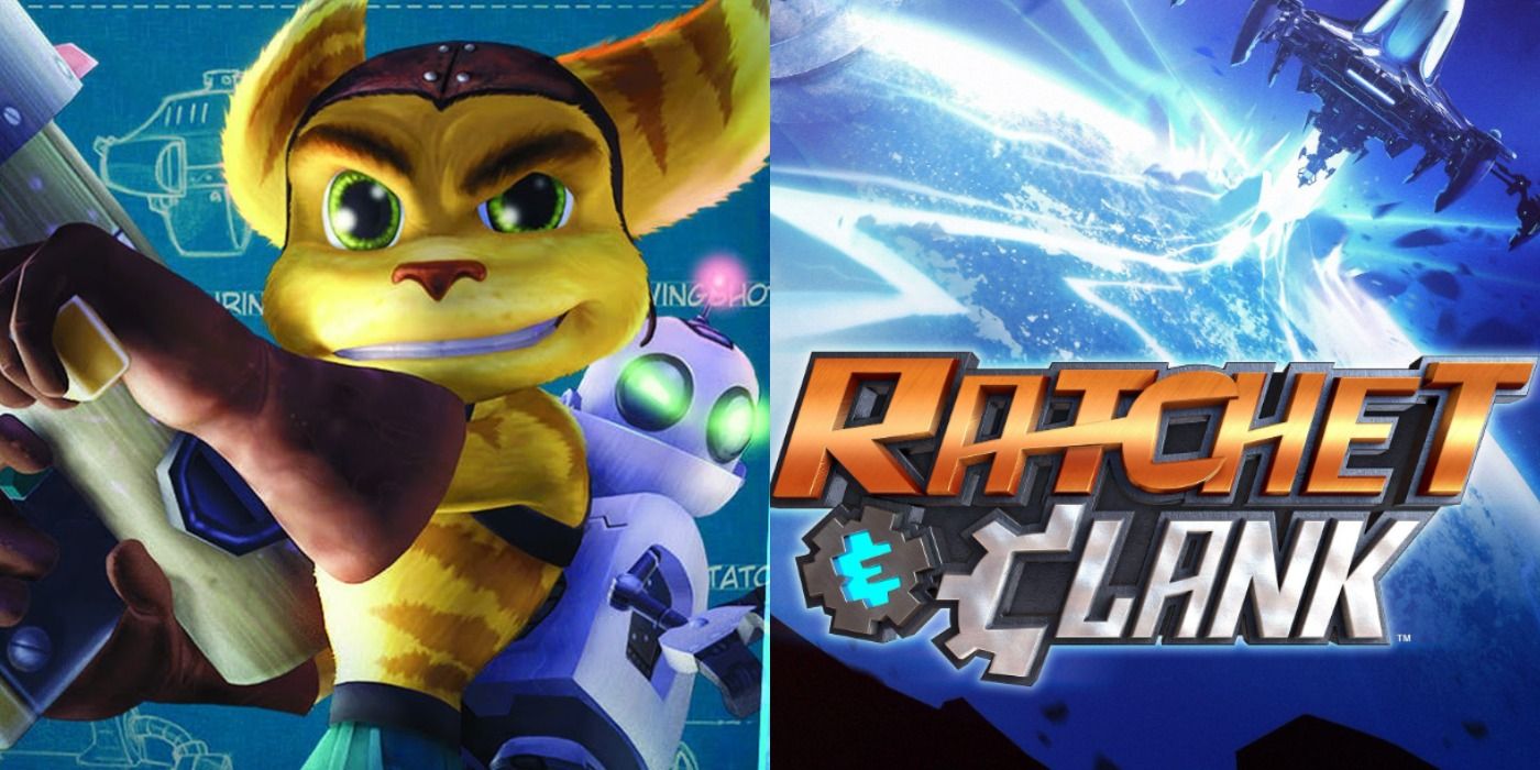 Split Image of Logo of Ratchet &amp; Clank and Ratchet &amp; Clank From The Game