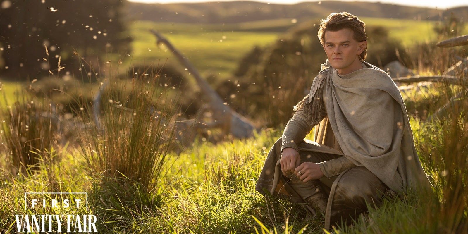 Robert Aramayo as Elrond in Lord of the Rings Rings of Power