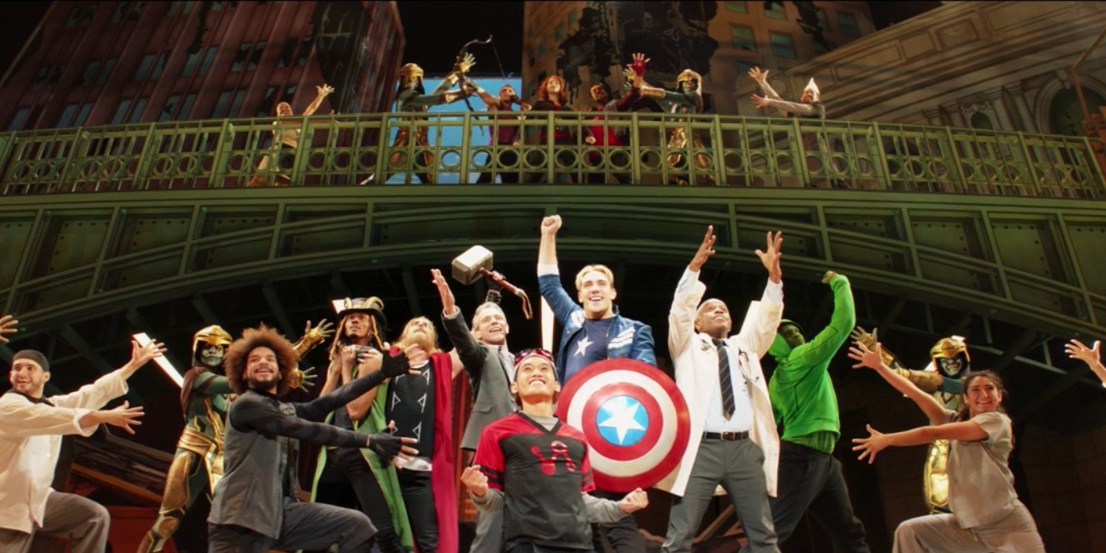 Hawkeye Rogers The Musical Captain America Musical Performance Avengers Posing