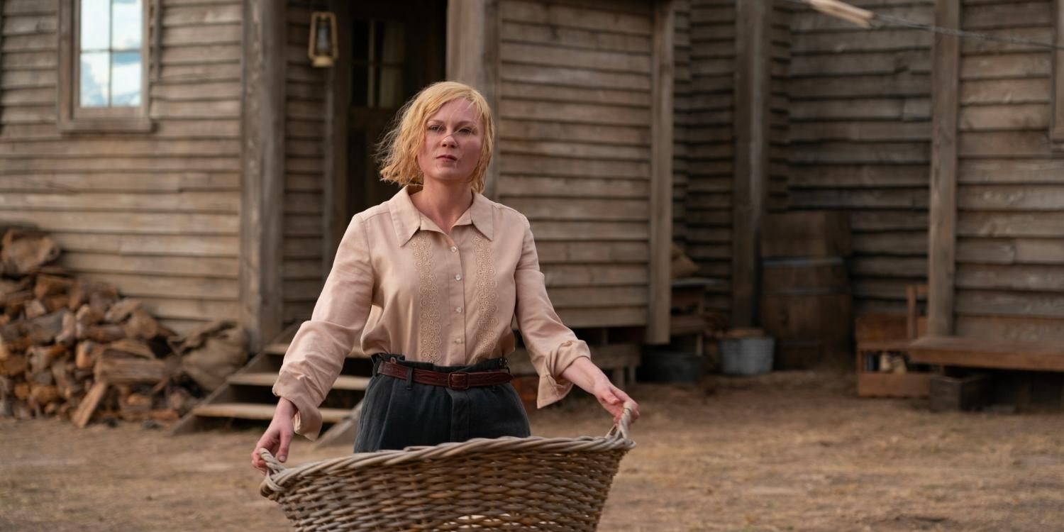 Rose carrying a basket in The Power of the Dog