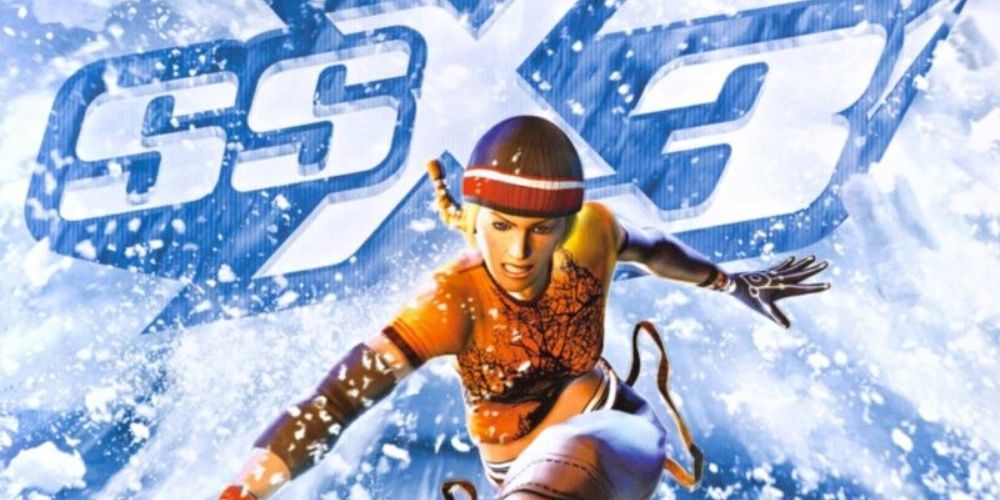 Elise, the main character of SSX bursts through the now for the cover of SSX 3