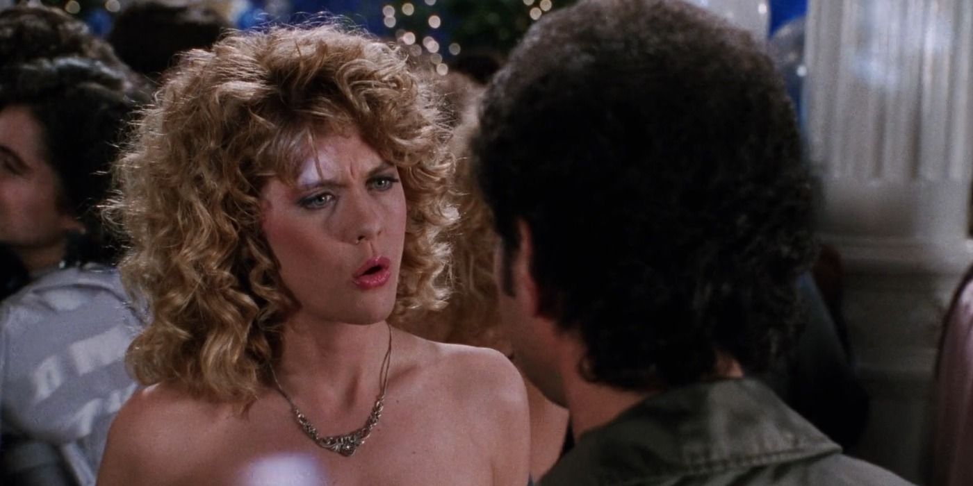 Sally at the new year's eve part in When Harry Met Sally