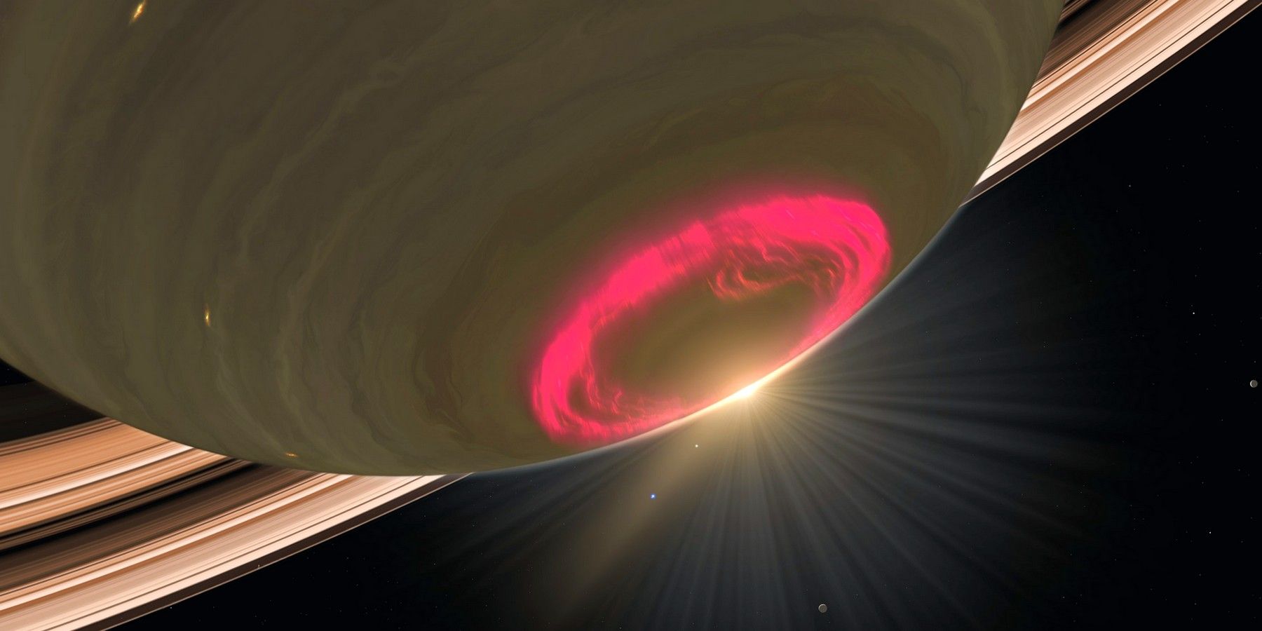 Saturn planet aurora nasa