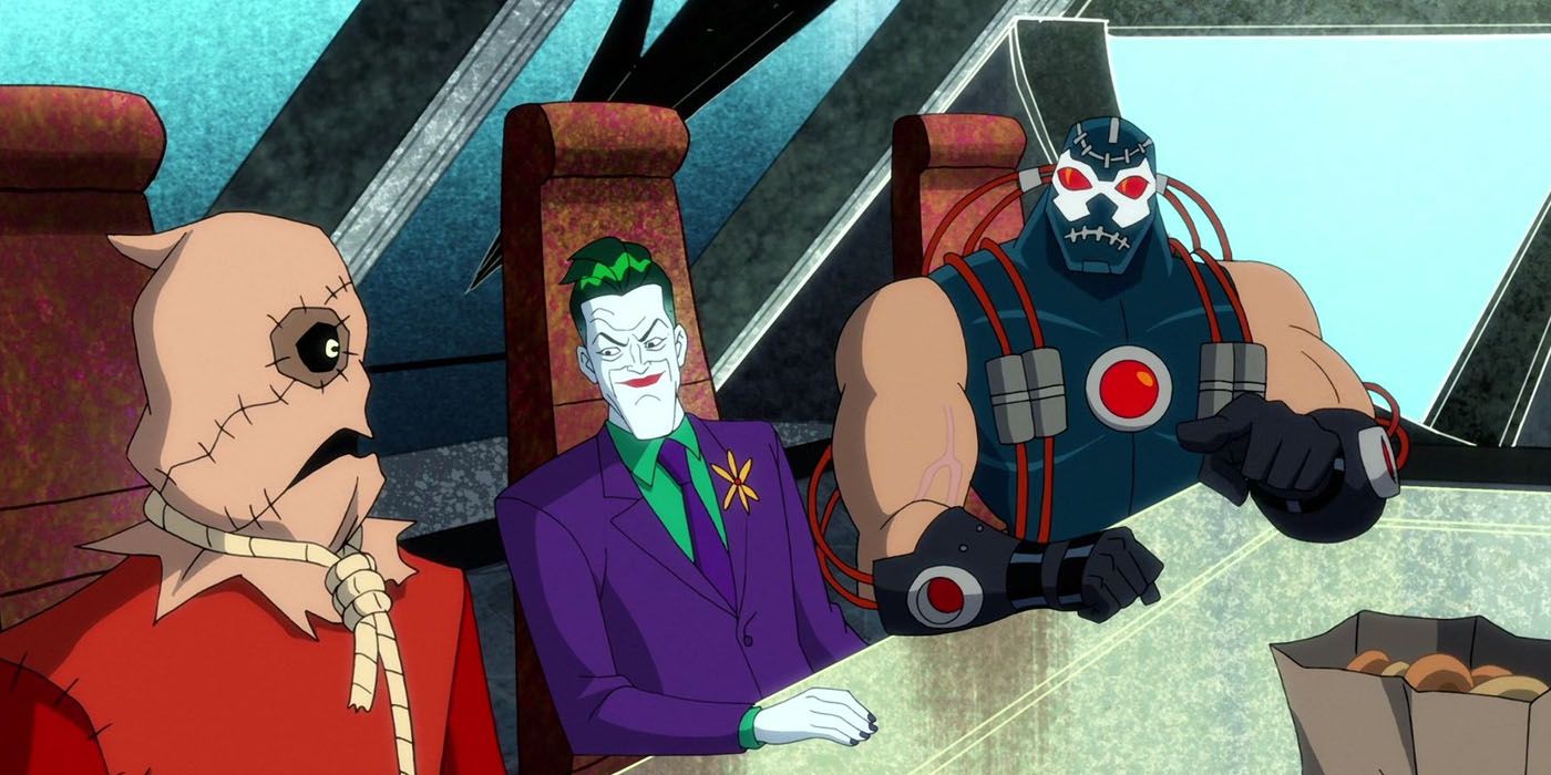 Scarecrow, Joker and Bane in the Harley Quinn series