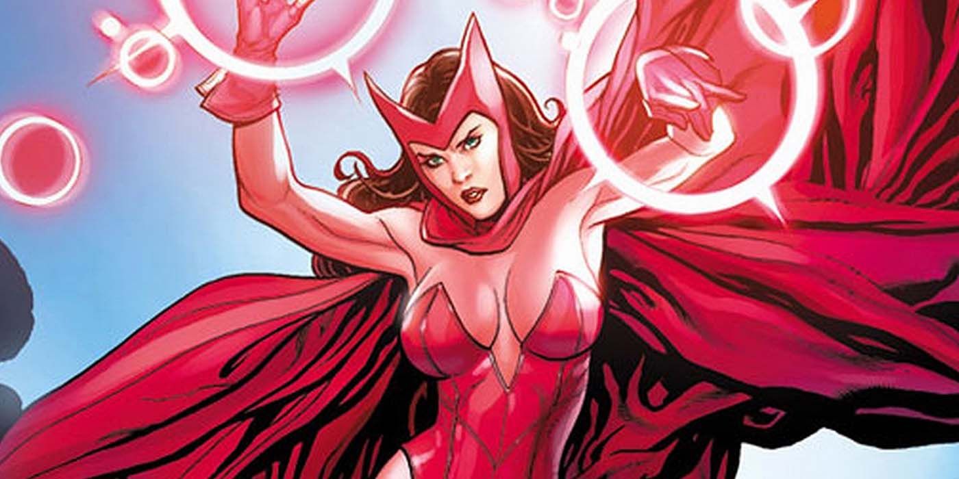 Scarlet Witch using her powers in the comics