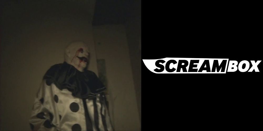 The paranormal clown in Hell House LLC is caught lurking during the night by a camera