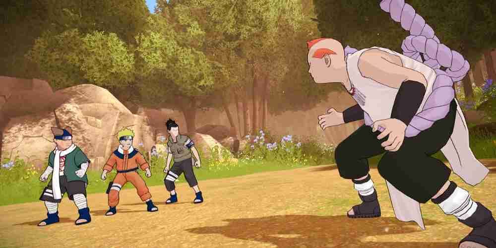 Naruto and his allies confront an enemy in Naruto The Broken Bond