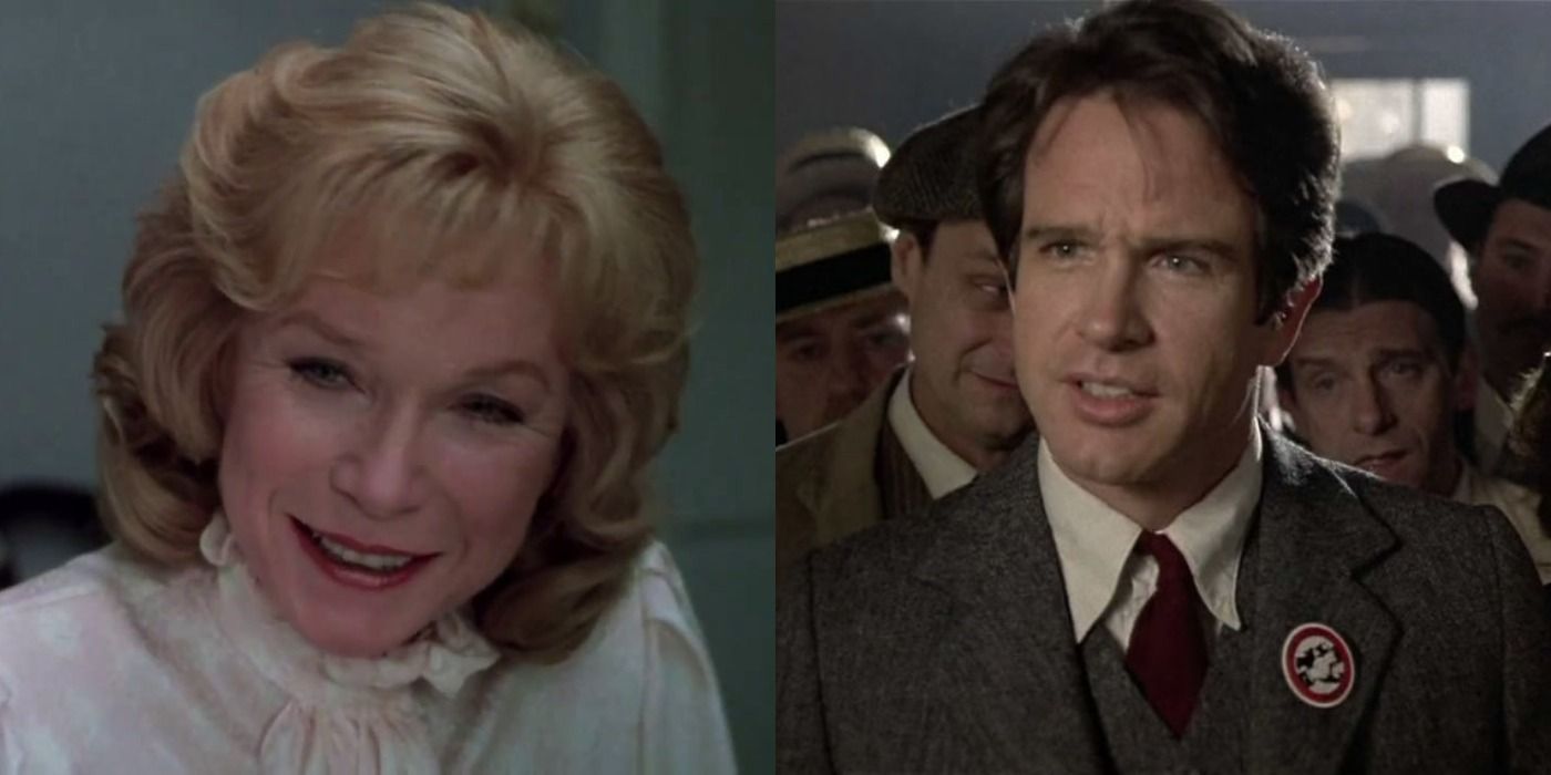 Split image showing Shirley Maclaine in Terms Of Endearment and Warren Beatty in Reds