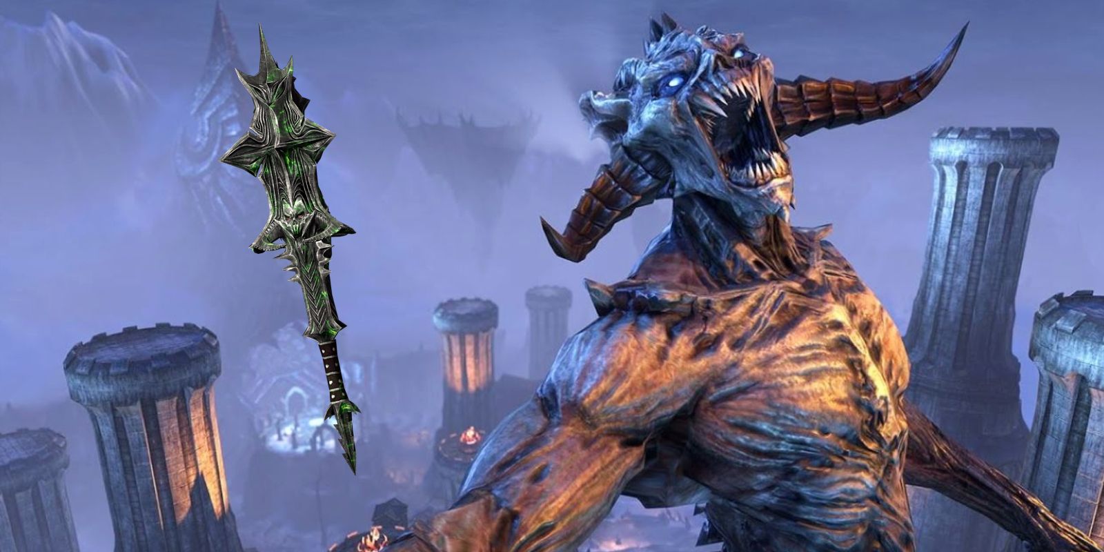 Skyrim Every Daedric Weapon &amp; Artifact From Elder Scrolls History ESO Molag Bal Mace