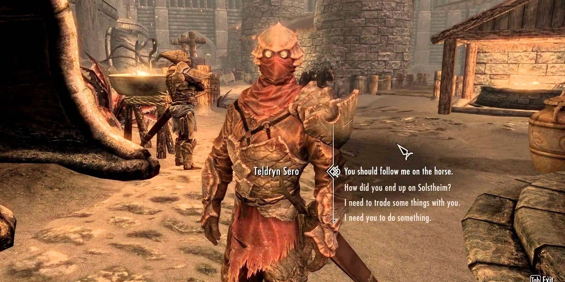 Skyrim Solstheim Teldryn Sero Follower