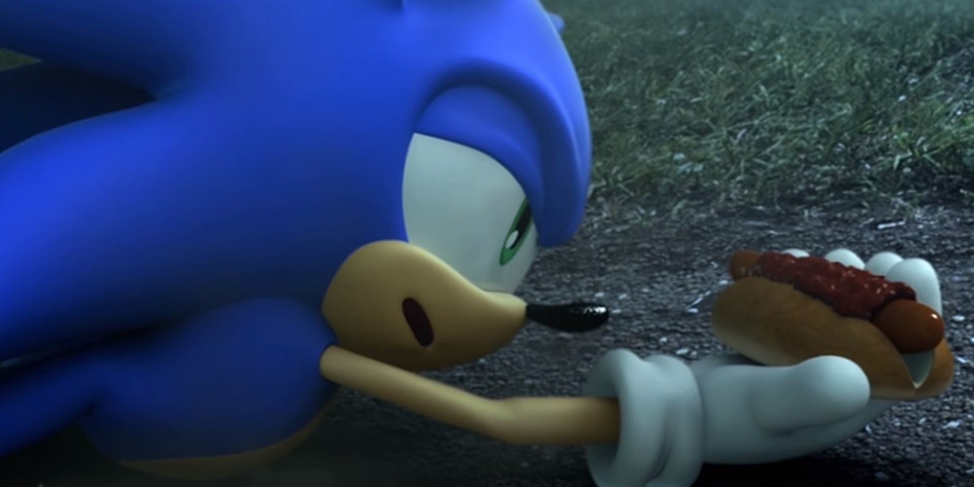 Sonic and his chili dog in Sonic and the Black Knight