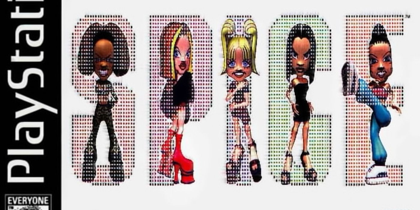 The artwork for the cover of the Spice World game