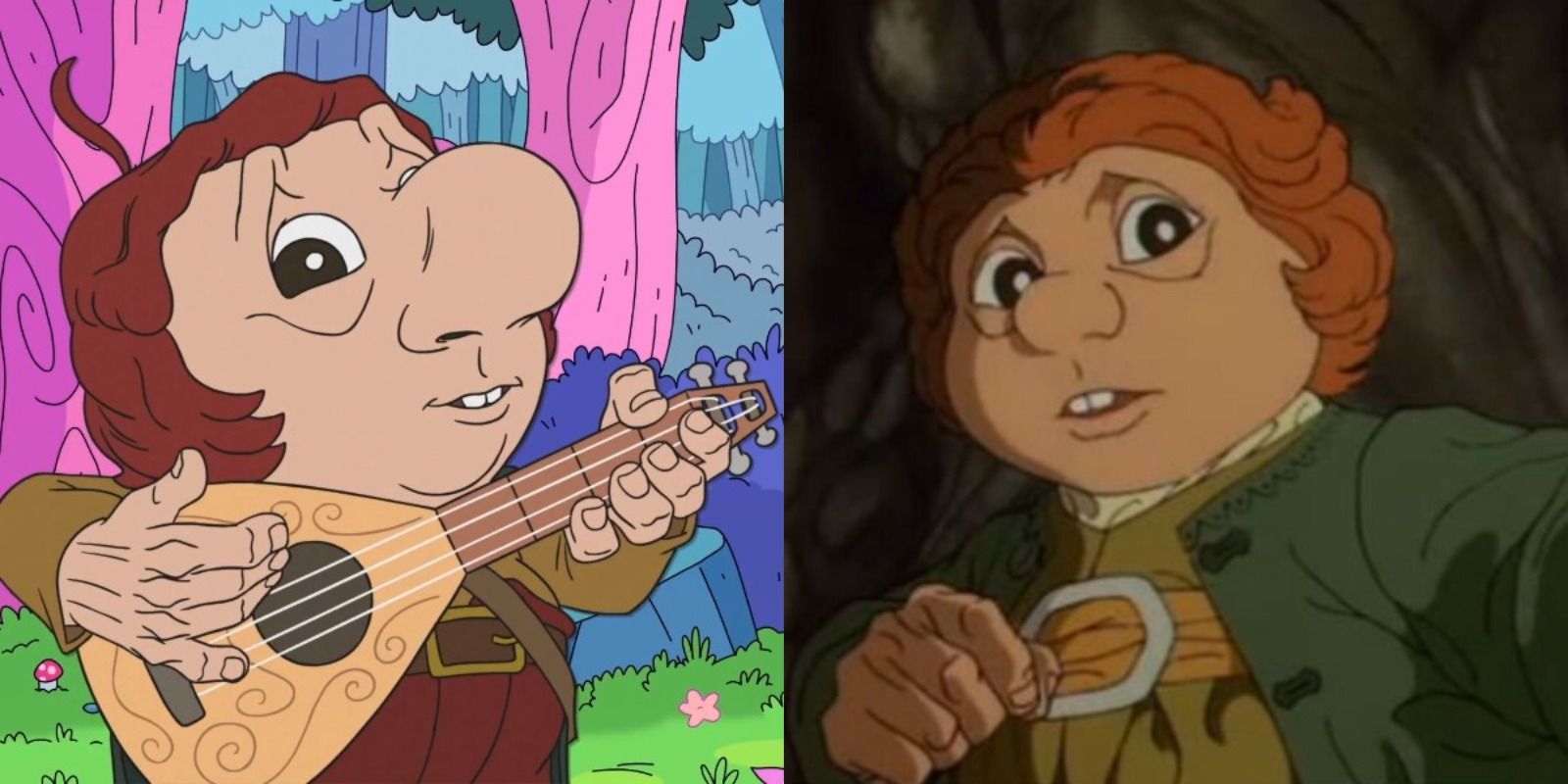 Mip from Smiling Friends and Bilbo from Rankin/Bass' The Hobbit.