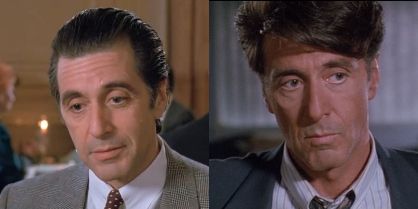 Split image of Al Pacino in Scent of a Woman and Glengarry Glen Ross