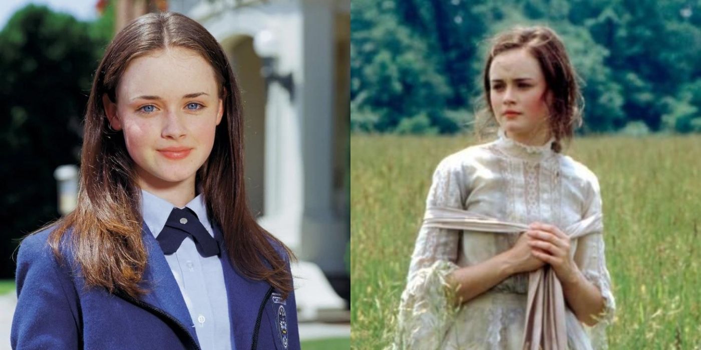 Split image of Alexis Bridal in Tuck Everlasting and Gilmore Girls