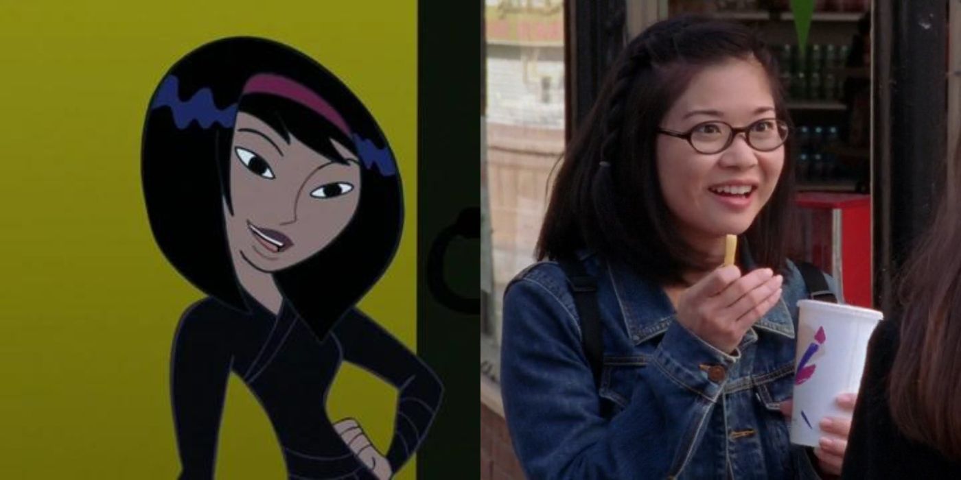 Split image of Keiko Agena in Kim Possible and Gilmore Girls