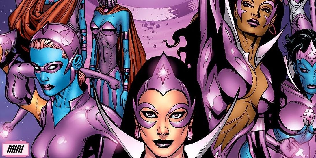 The Star Sapphire Corps poses in DC Comics