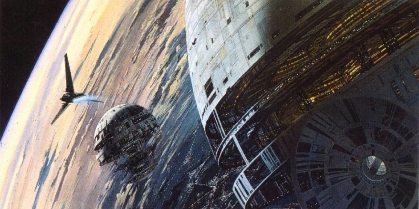 Had Abaddon concept art for Return of the Jedi featuring two Death Stars