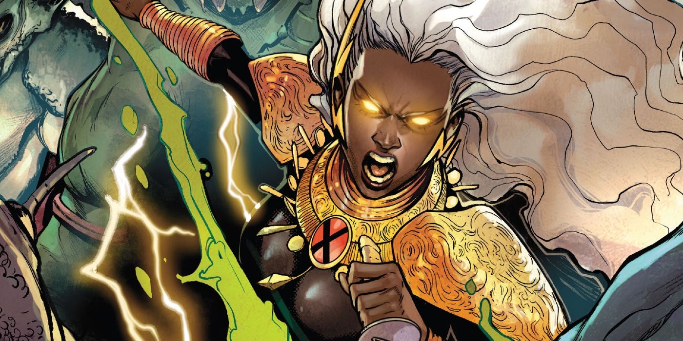 Storm attacks in Marvel Comics.