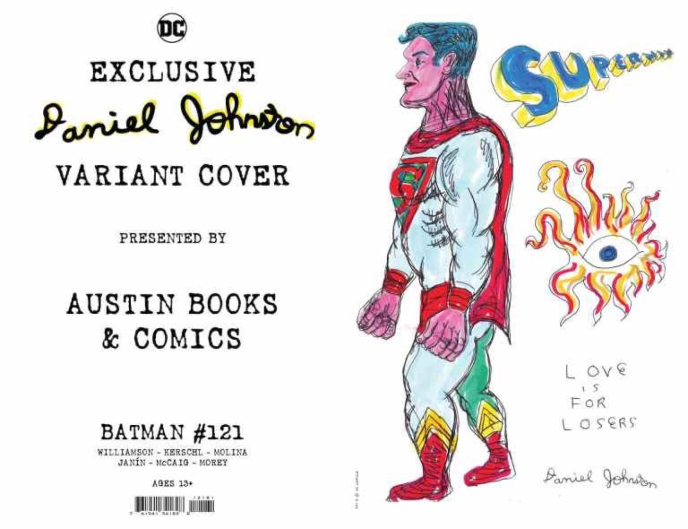 Superman Daniel Johnston variant cover