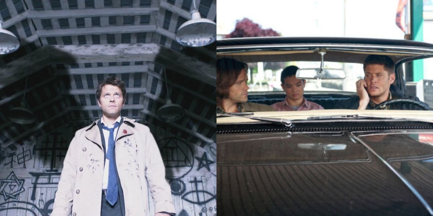 Split image from Supernatural episodes Lazarus Rising and We Need to Talk About Kevin