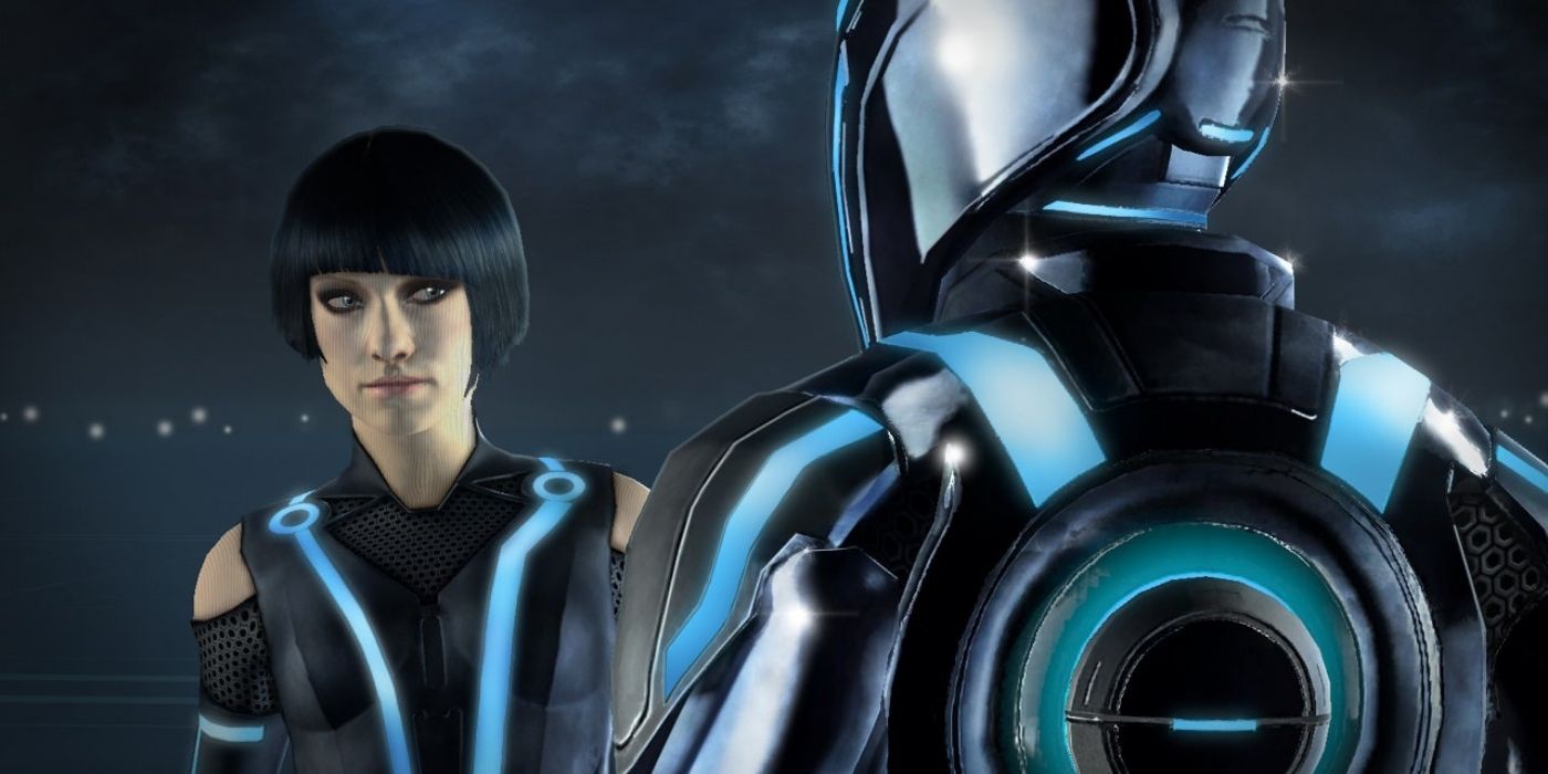 Characters from TRON Evolution talking