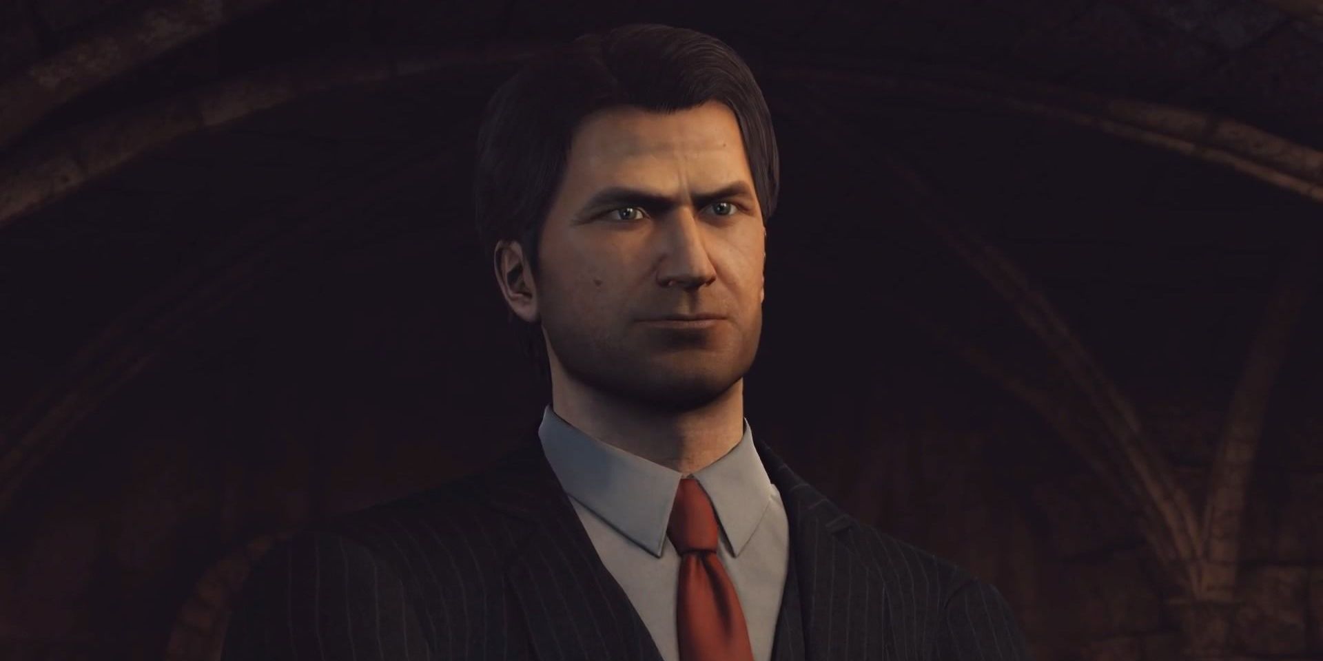 Talbot in a suit in Uncharted 3