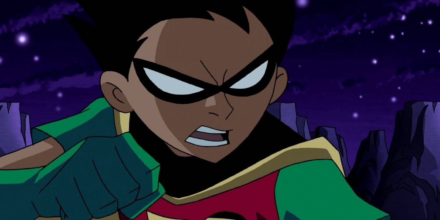 Robin getting ready to battle in Teen Titans
