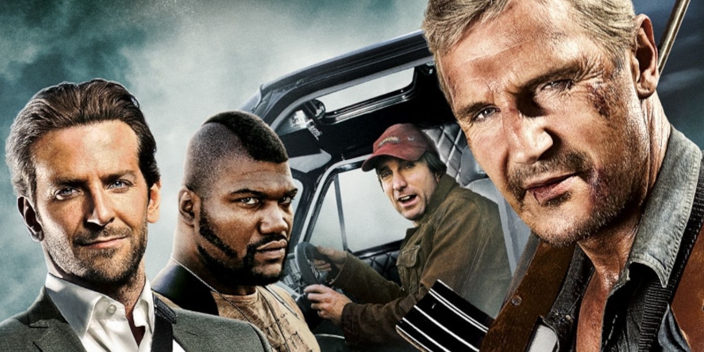 The cast of the A-Team on the poster