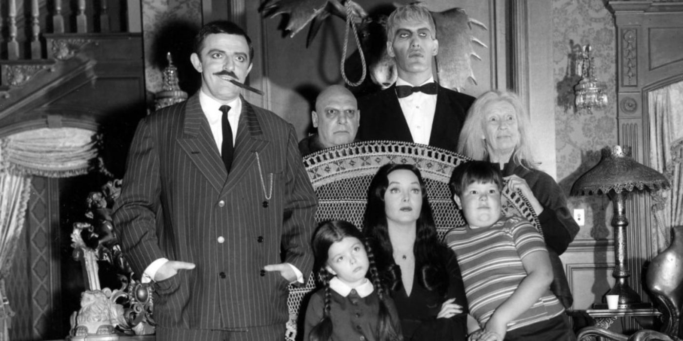 The cast of The Addams Family 1960s TV show