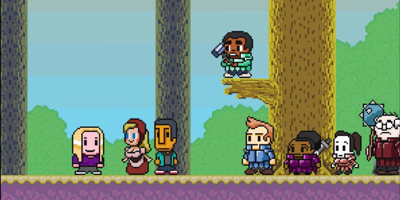 The Community cast as 8-bit characters in Community.