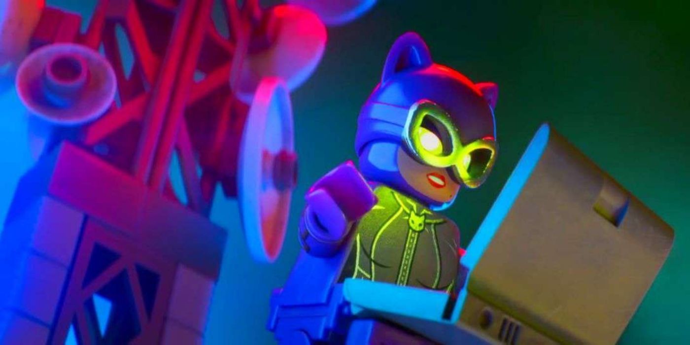 Catwoman in a laptop in The LEGO Batman Movie