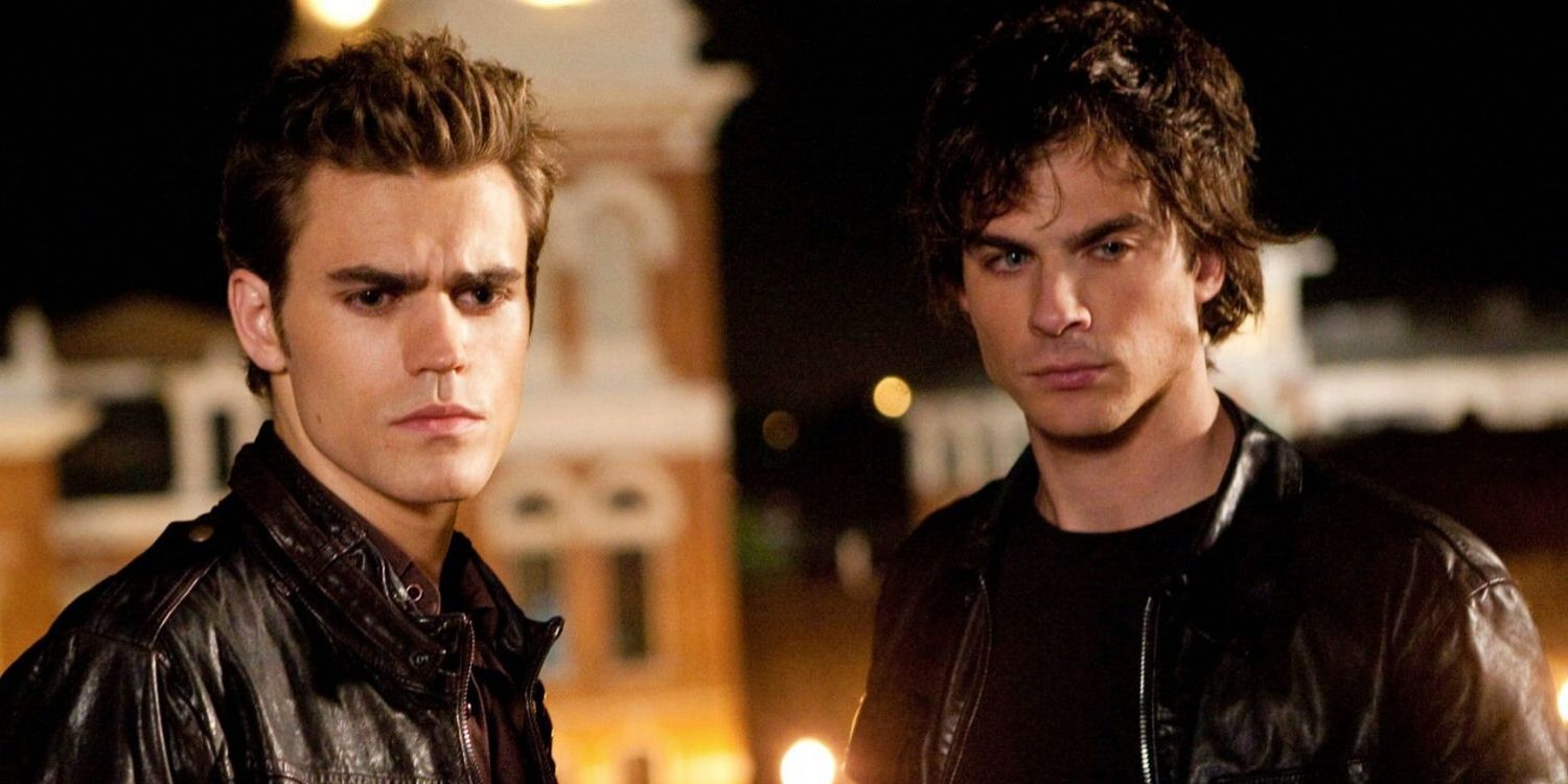  Stefan and Damon Salvatore in The Vampire Diaries