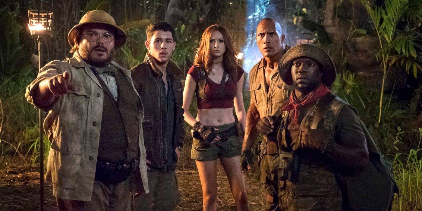 The heroes on a quest in Jumanji Welcome To The Jungle.