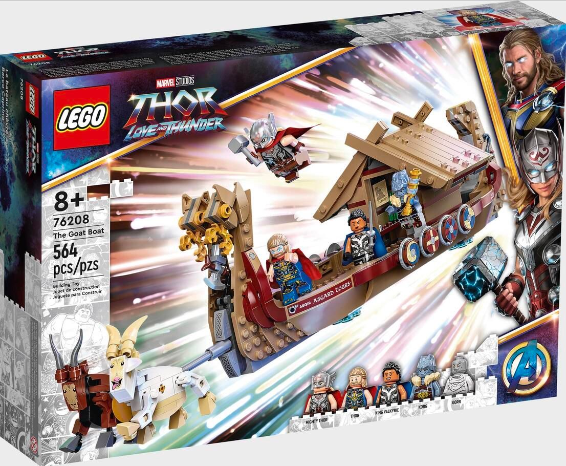 Thor Love and Thunder Goat Boat Lego Set